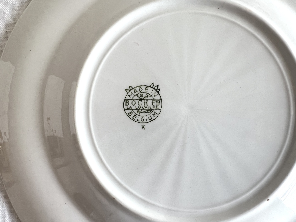 Lot de 4 assiettes à dessert Boch Festival Points bleus