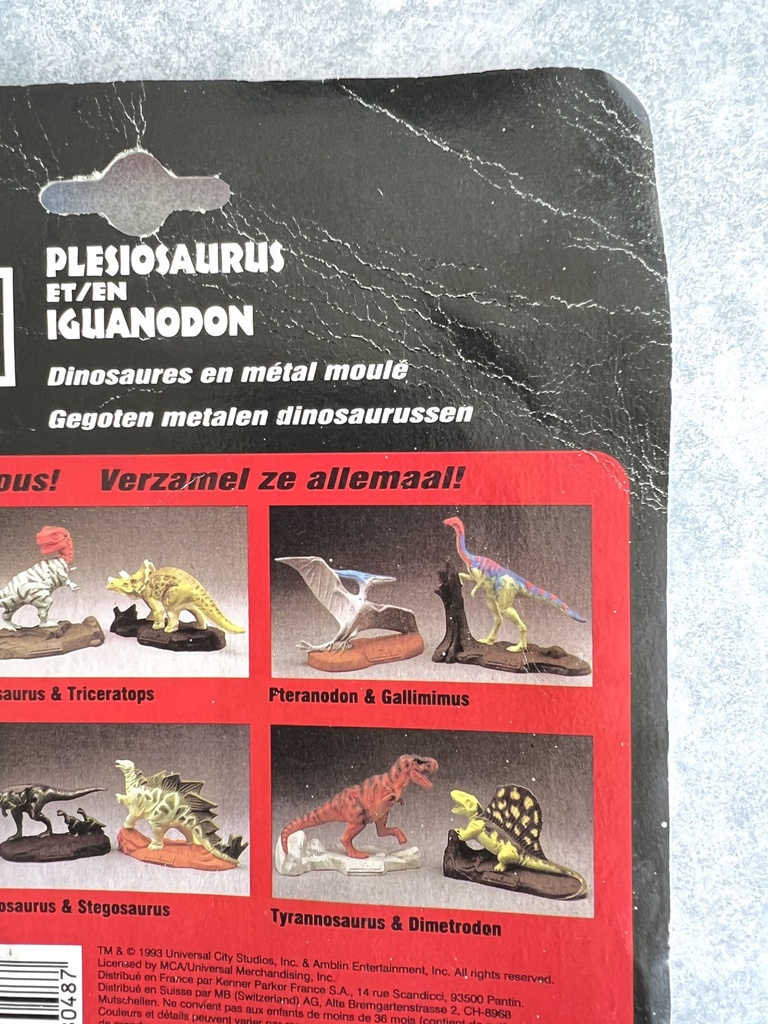 Pack de 2 figurines Plesiosaurus et Iguanodon Jurassic Park - Kenner 1993