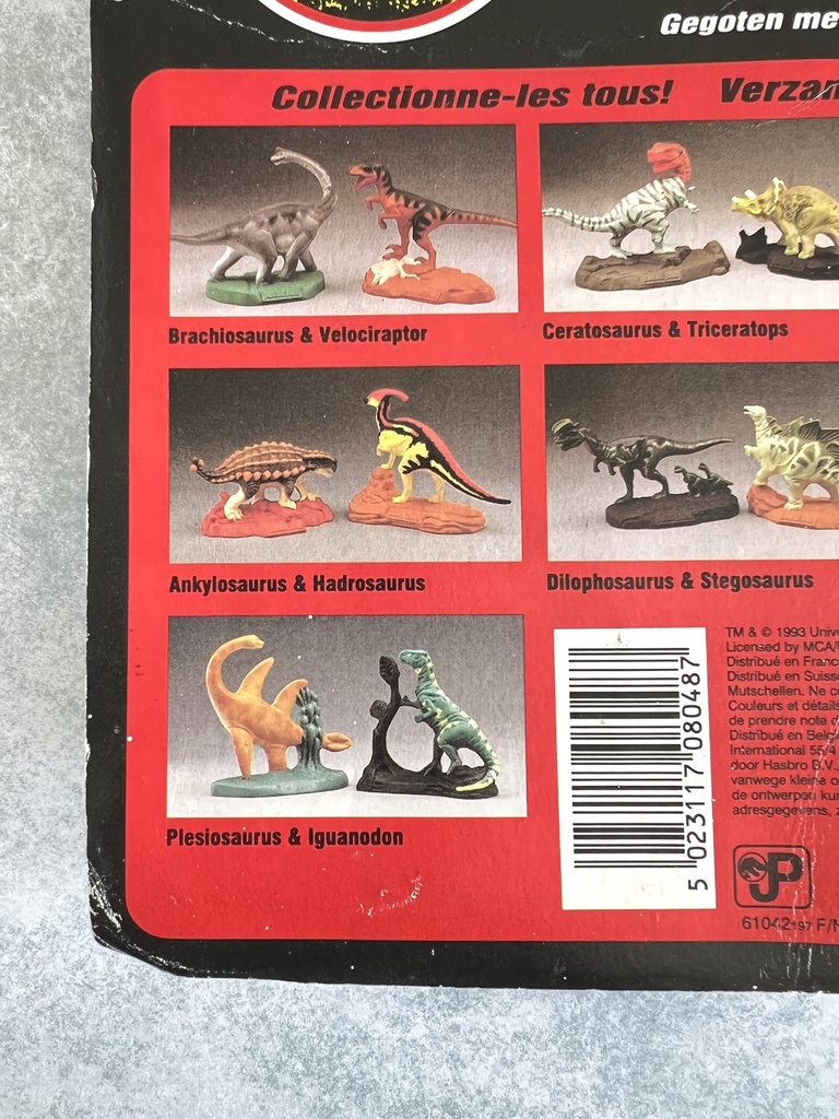 Pack de 2 figurines Plesiosaurus et Iguanodon Jurassic Park - Kenner 1993