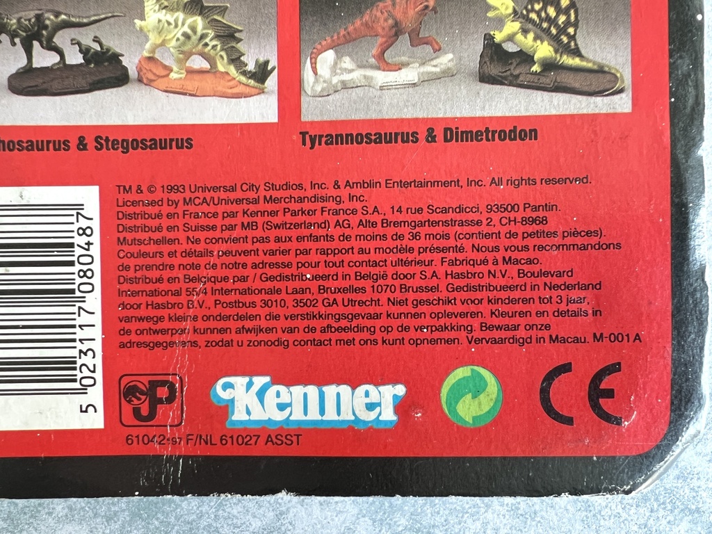 Pack de 2 figurines Plesiosaurus et Iguanodon Jurassic Park - Kenner 1993