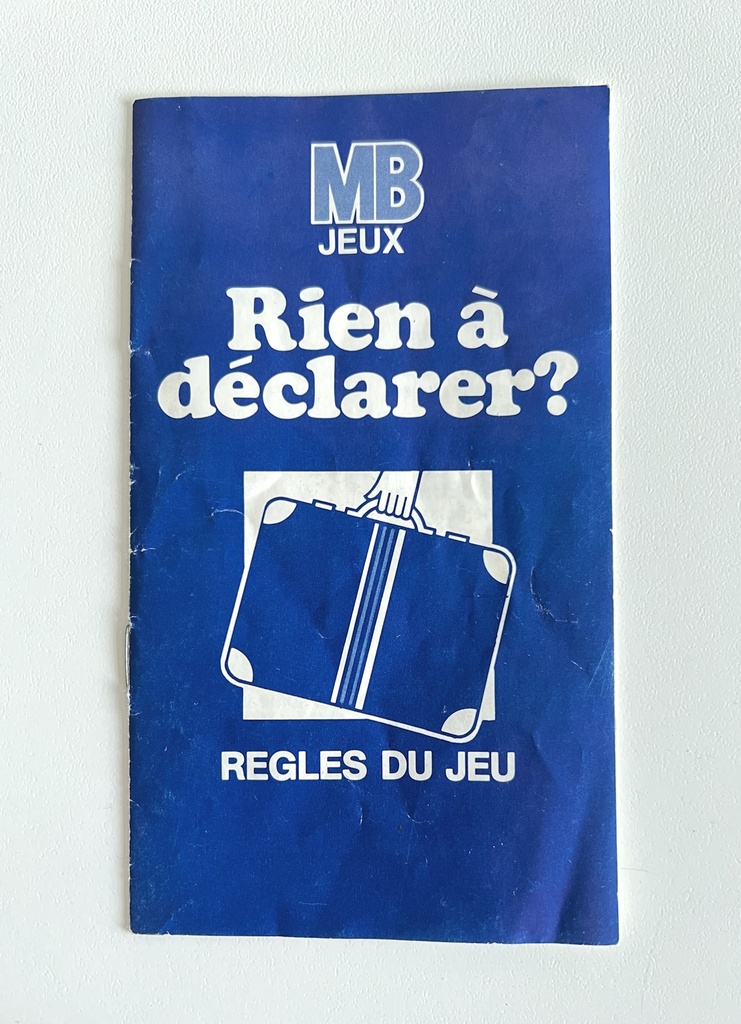 Jeu de société Rien à déclarer ? - MB 1981