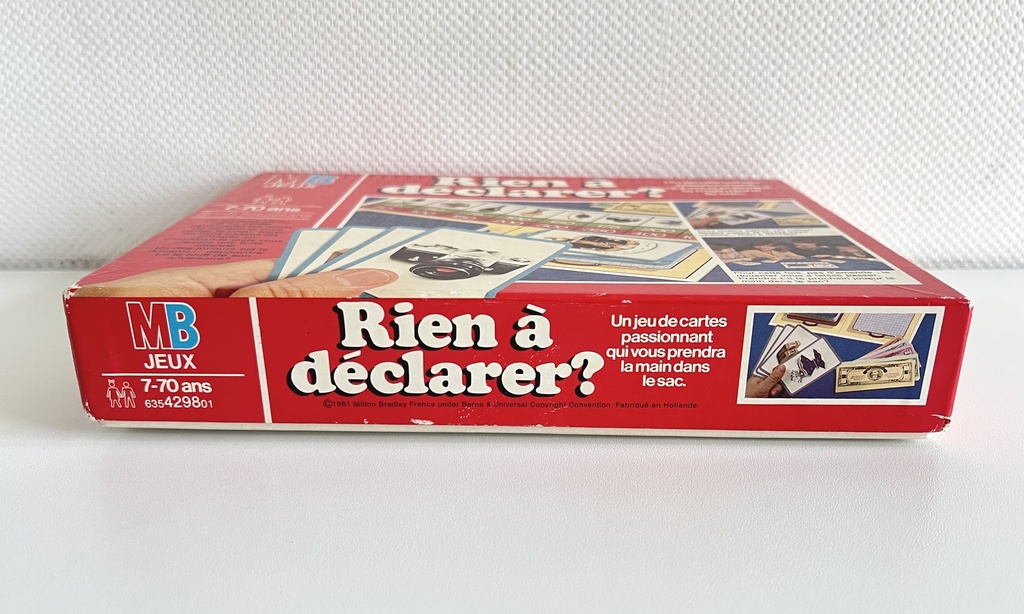 Jeu de société Rien à déclarer ? - MB 1981