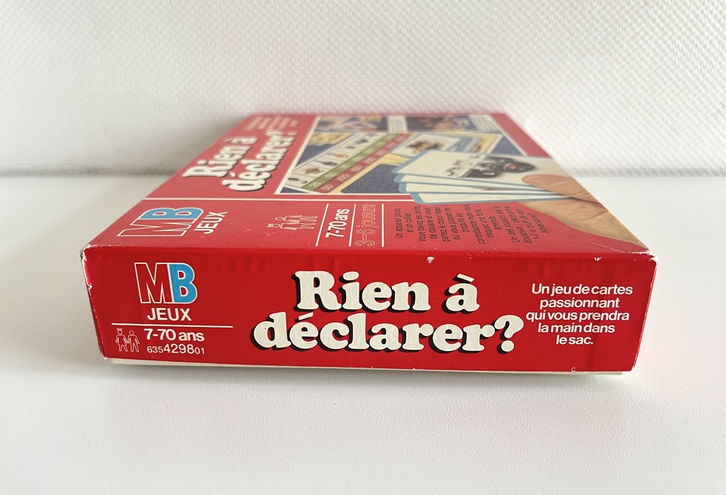 Jeu de société Rien à déclarer ? - MB 1981