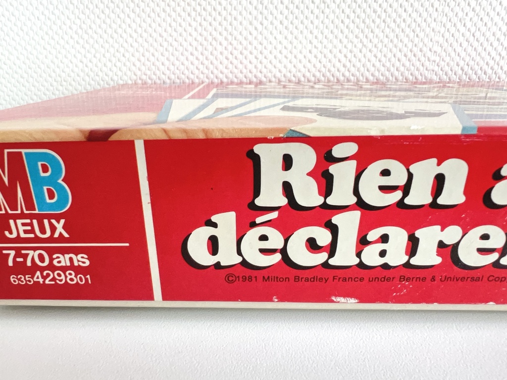 Jeu de société Rien à déclarer ? - MB 1981