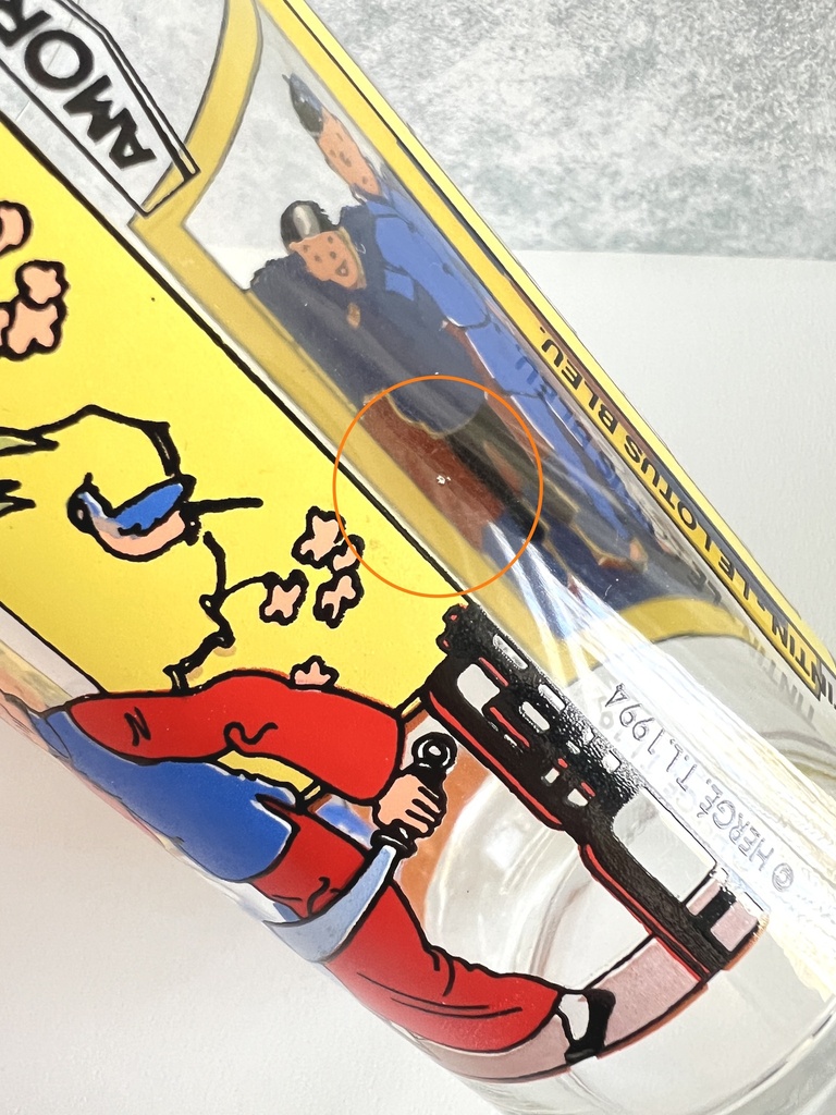 Verre à eau Tintin - Amora 1994