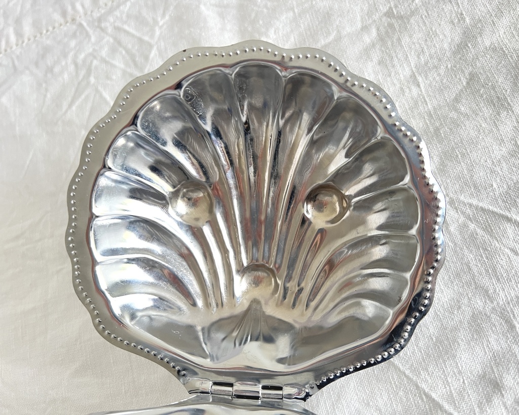 Beurrier coquille / coupelle à caviar bleu cobalt