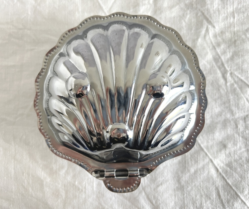 Beurrier coquille / coupelle à caviar bleu cobalt