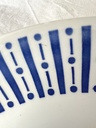 Grande assiette ronde à motifs géométriques bleus FB (Fénal Badonviller)