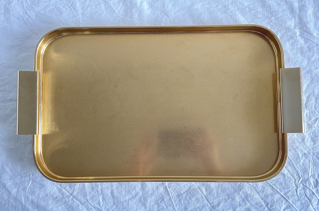 Plateau doré à anses Grosvenor