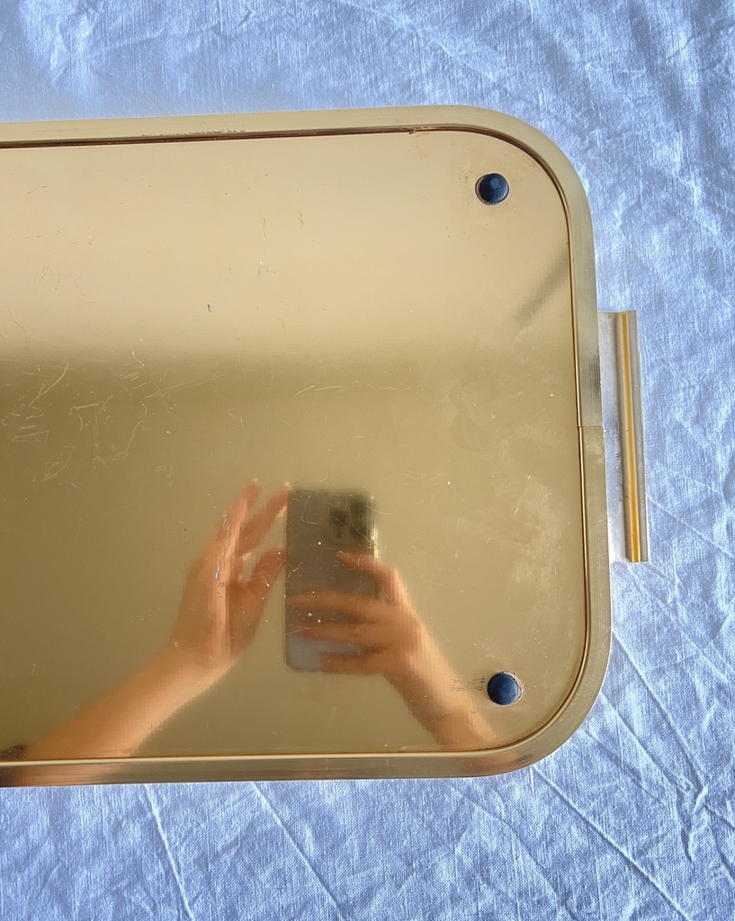 Plateau doré à anses Grosvenor