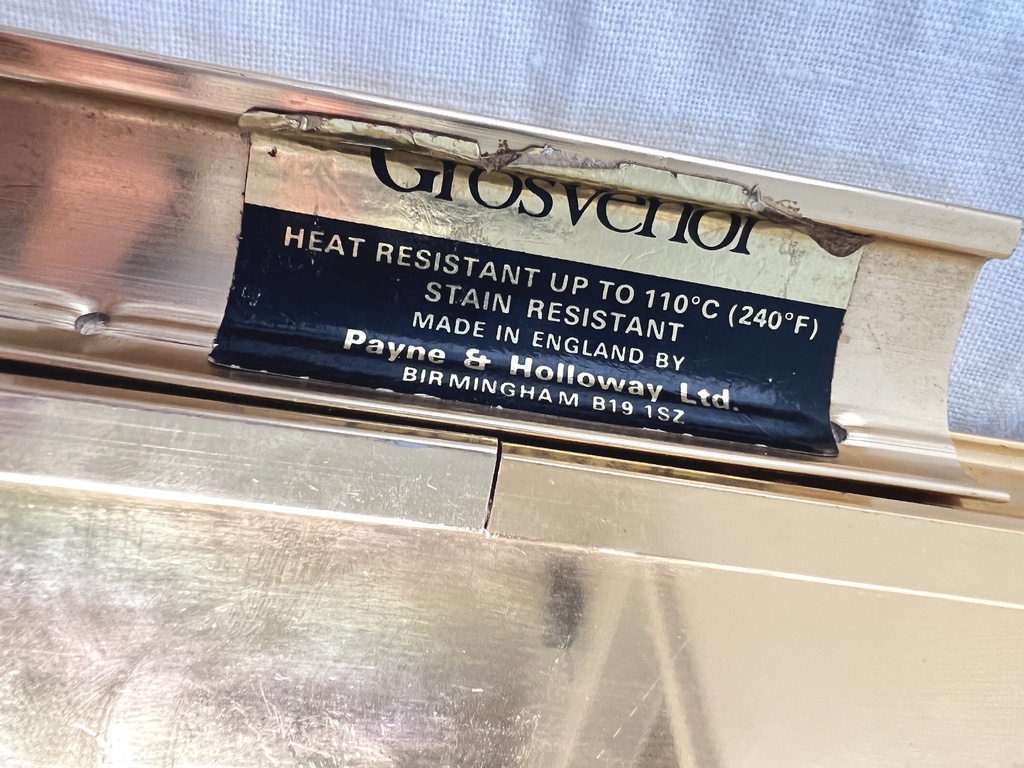 Plateau doré à anses Grosvenor