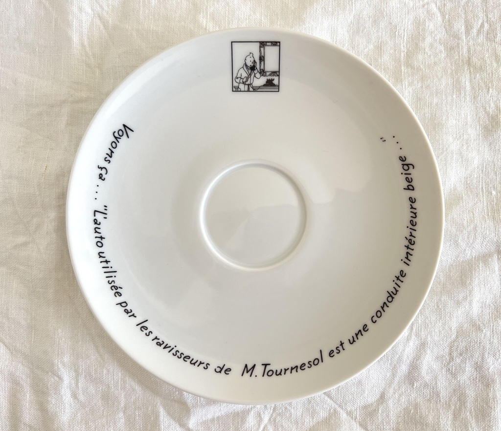 Tasse et sous-tasse Tintin Les 7 boules de cristal - 1998