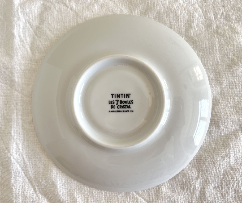 Tasse et sous-tasse Tintin Les 7 boules de cristal - 1998