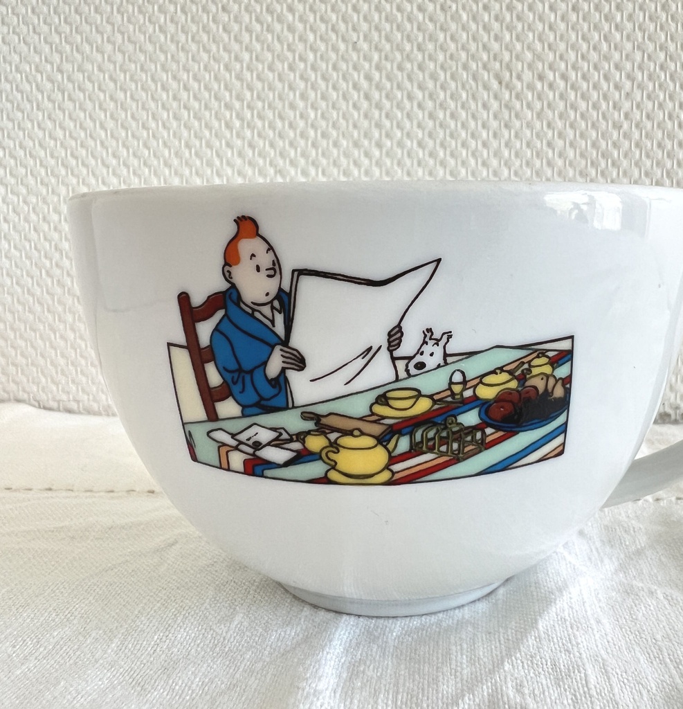 Tasse et sous-tasse Tintin Les 7 boules de cristal - 1998