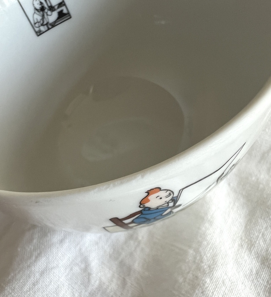 Tasse et sous-tasse Tintin Les 7 boules de cristal - 1998
