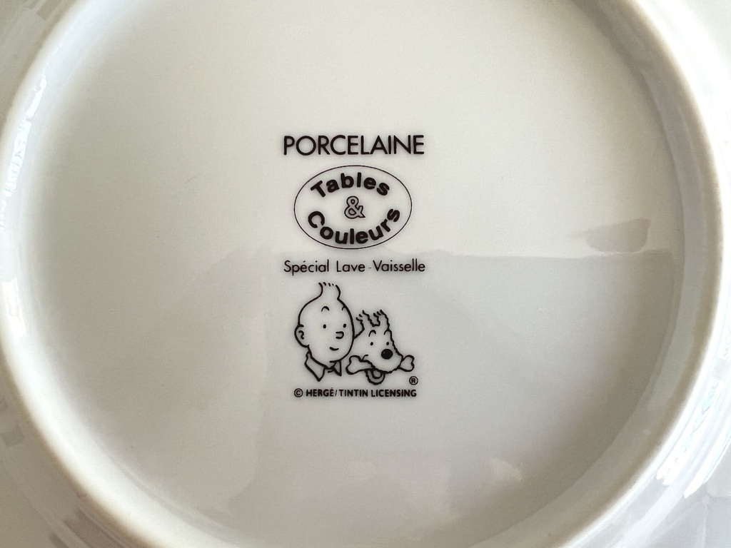 Assiette à dessert Tintin et le Crabe aux pinces d'or - Tables & Couleurs