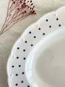 Plat ovale Boch Festival Points bleus
