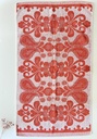 Essuie-main arabesques rouge brique et blanc