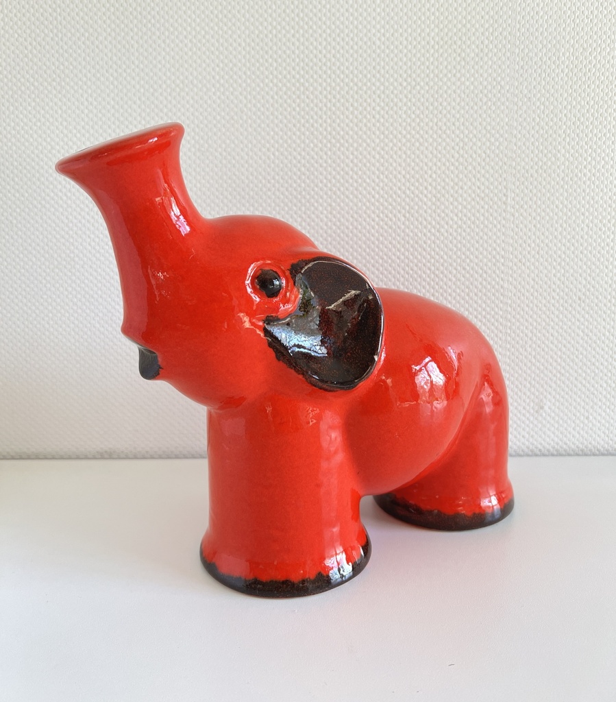 Tirelire éléphant rouge Waechtersbach