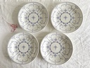 Lot de 4 assiettes plates Boch Copenhague
