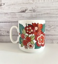 Tasse fleurie dans les tons rouges Bavaria