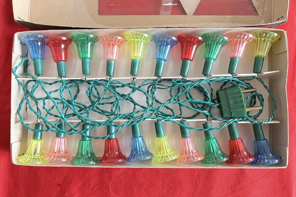 Ancienne guirlande lumineuse multicolore