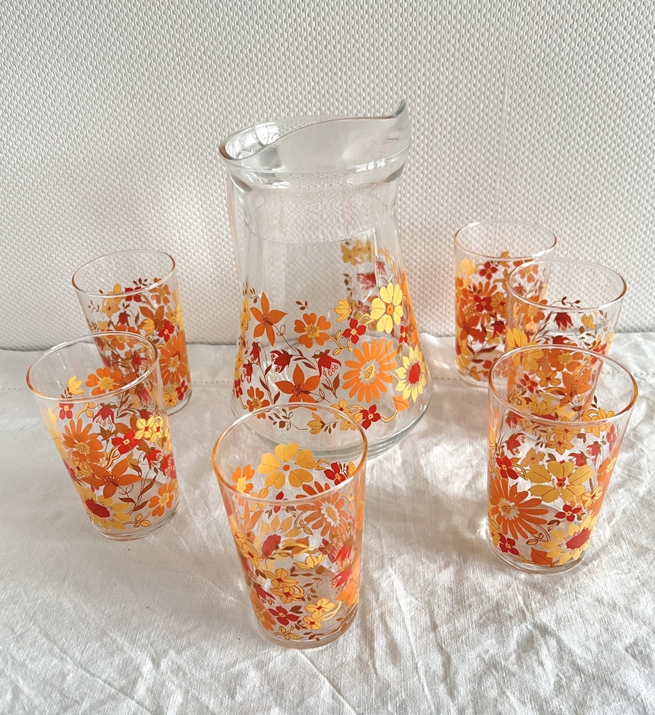 Service à orangeade Luminarc Flore neuf en boîte