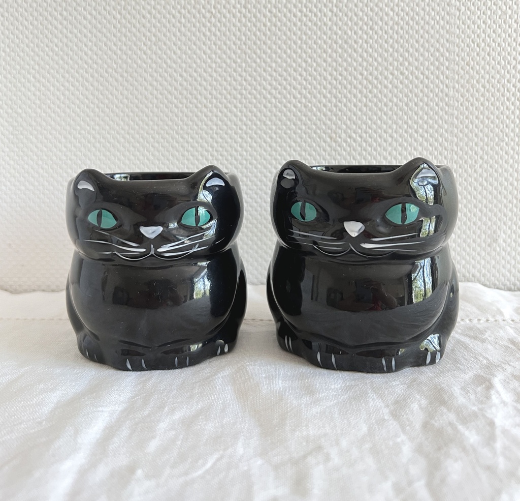 Lot de 2 tasses Chat Noir