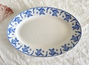 Plat ovale Boch Dux bleu