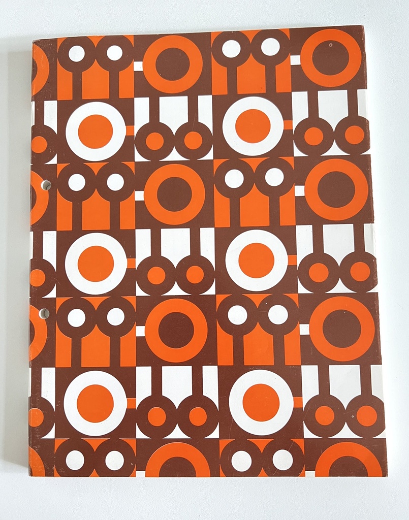 Bloc de feuilles décor géométrique seventies