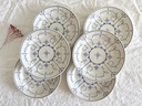 Lot de 6 assiettes à dessert Royal Boch Copenhague