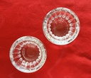 Lot de 2 cendriers ronds Val Saint-Lambert
