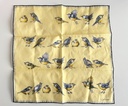 Mouchoir jaune Lehner décoré d'oiseaux