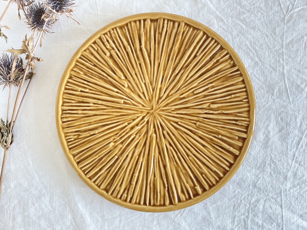 Plat rond à fromages Boch Tentation / Paille