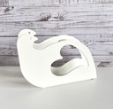 Porte-serviettes blanc en forme d'oiseau avec cœur Ikea Poppig