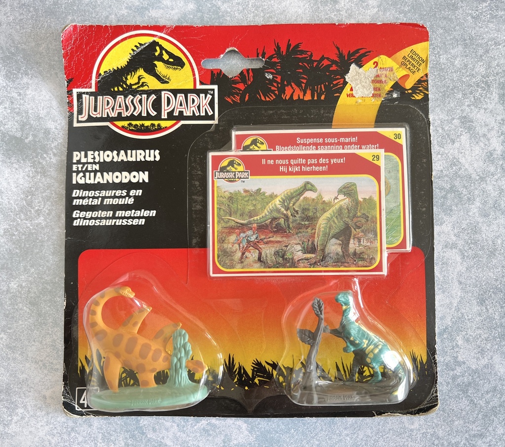 Pack de 2 figurines Plesiosaurus et Iguanodon Jurassic Park - Kenner 1993