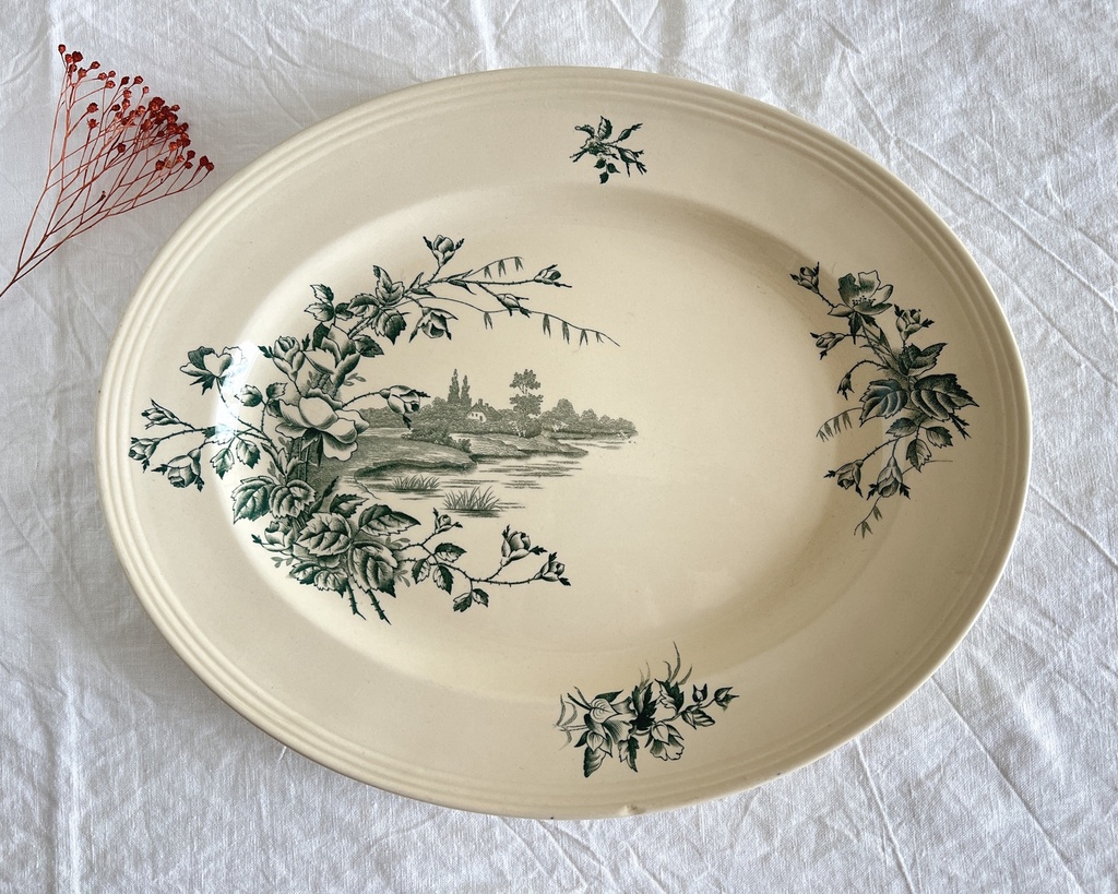 Plat ovale Boch Cotage