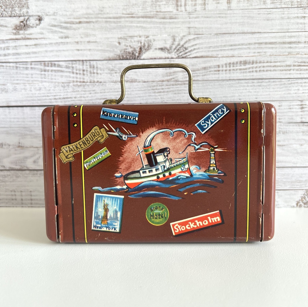 Tirelire en métal en forme de valise - Western Germany