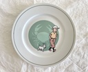 Assiette à dessert Tintin et le Crabe aux pinces d'or - Tables & Couleurs