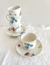Ensemble de 4 petites tasses et 4 sous-tasses Villeroy & Boch Bouquet