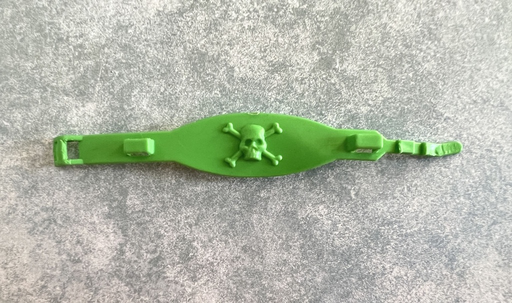 Ceinture verte de Trap Jaw des Maîtres de l'Univers (MOTU) - Mattel