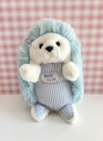Peluche doudou hérisson blanc et bleu Baby Club