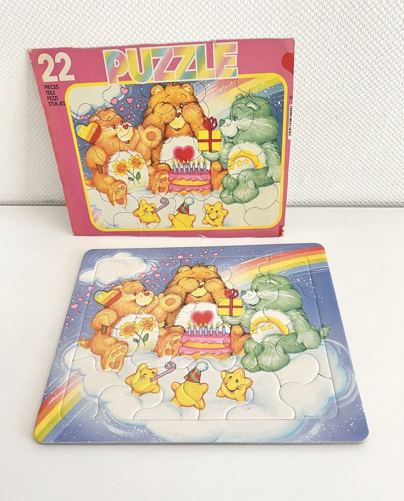 Puzzle 22 pièces Bisounours L'anniversaire - Nathan 1985