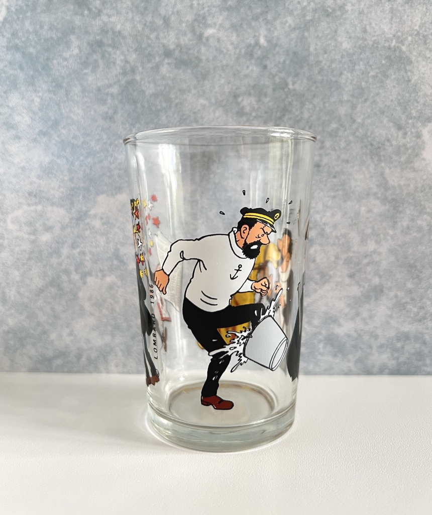 Verre à eau Le capitaine Haddock - Tintin 1986