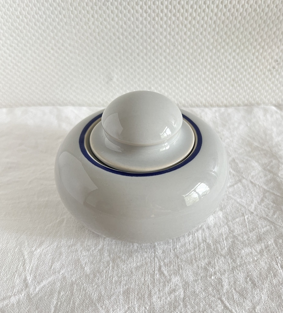 Sucrier bleu gris avec ligne bleu marine Rosenthal Studio Linie / Studio-line