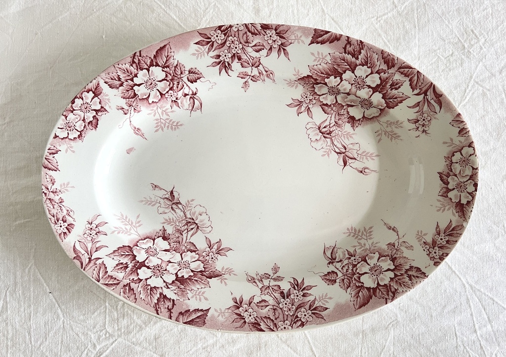 Plat ovale Orchies Églantine