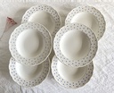 Lot de 6 assiettes creuses Boch Festival Points bleus