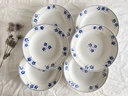 Lot de 6 assiettes creuses Boch Mercure bleu