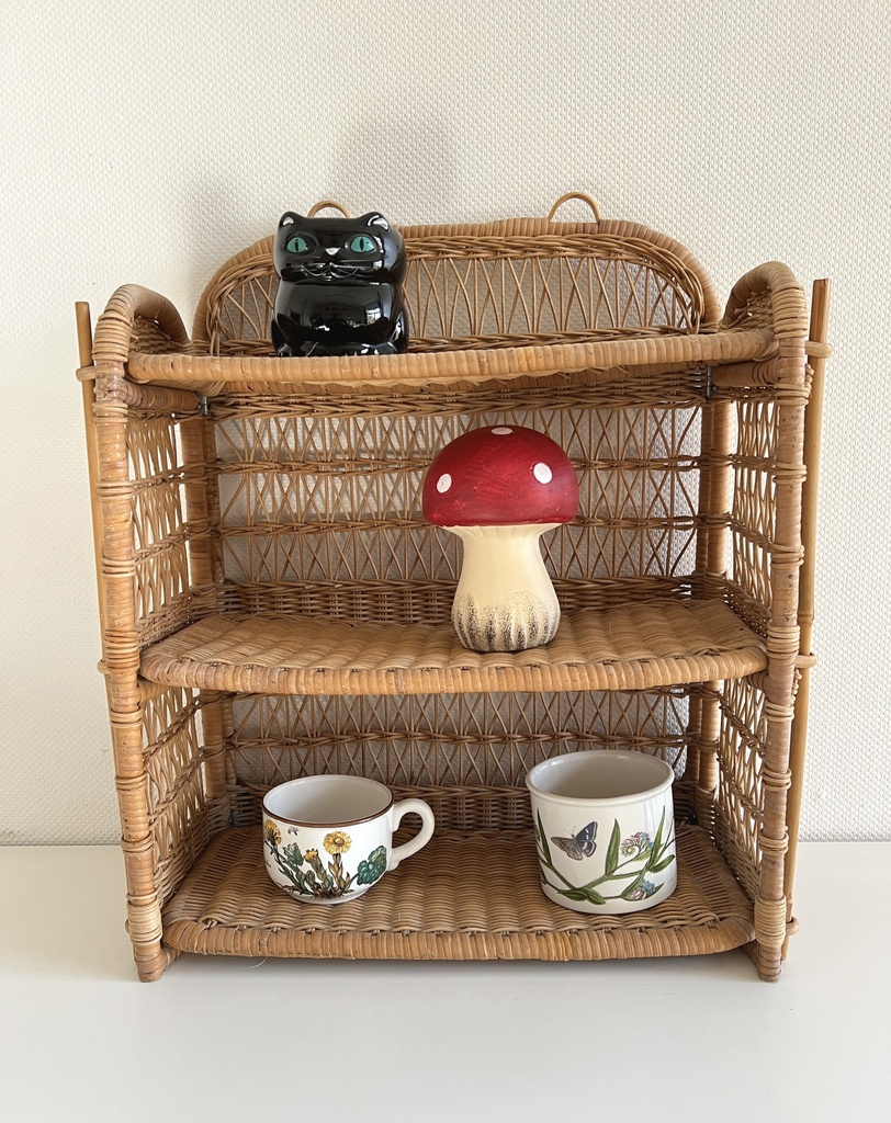 Étagère en rotin pliable