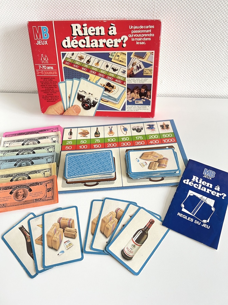 Jeu de société Rien à déclarer ? - MB 1981